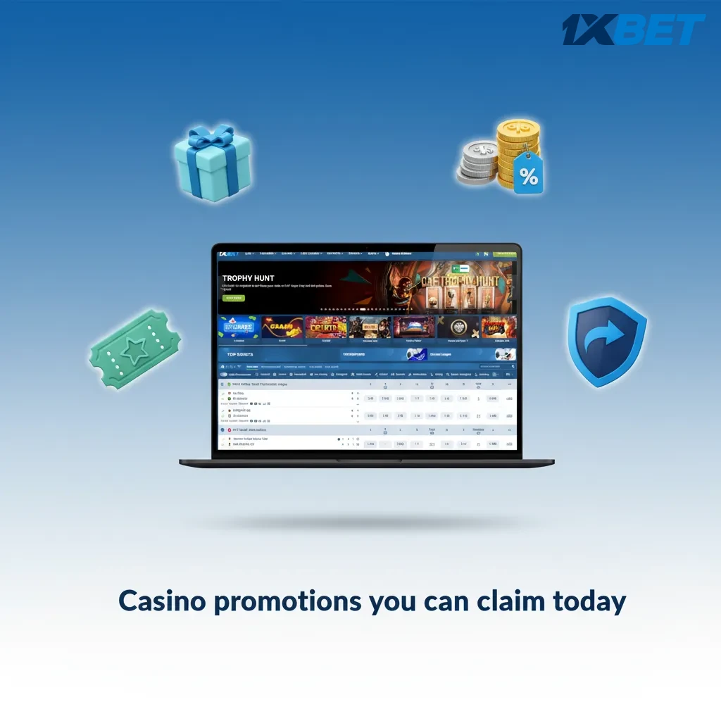 Banner showing casino promos: 300% first deposit, Free Spins Friday, weekly cashback, Drops & Wins, live casino cashback.