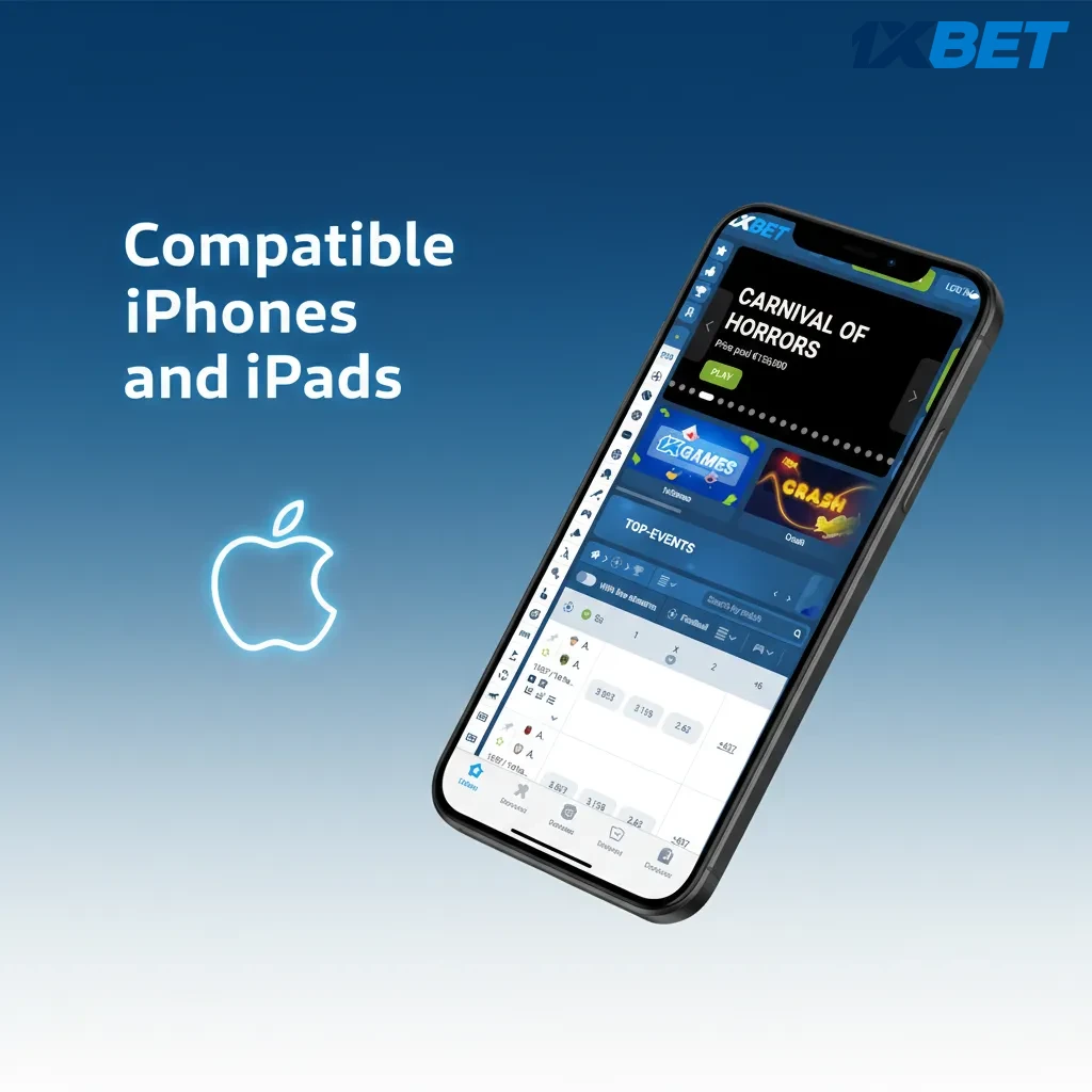 Screen titled Compatible iPhones and iPads, listing iPhone X–15 models; newer iOS devices can install.