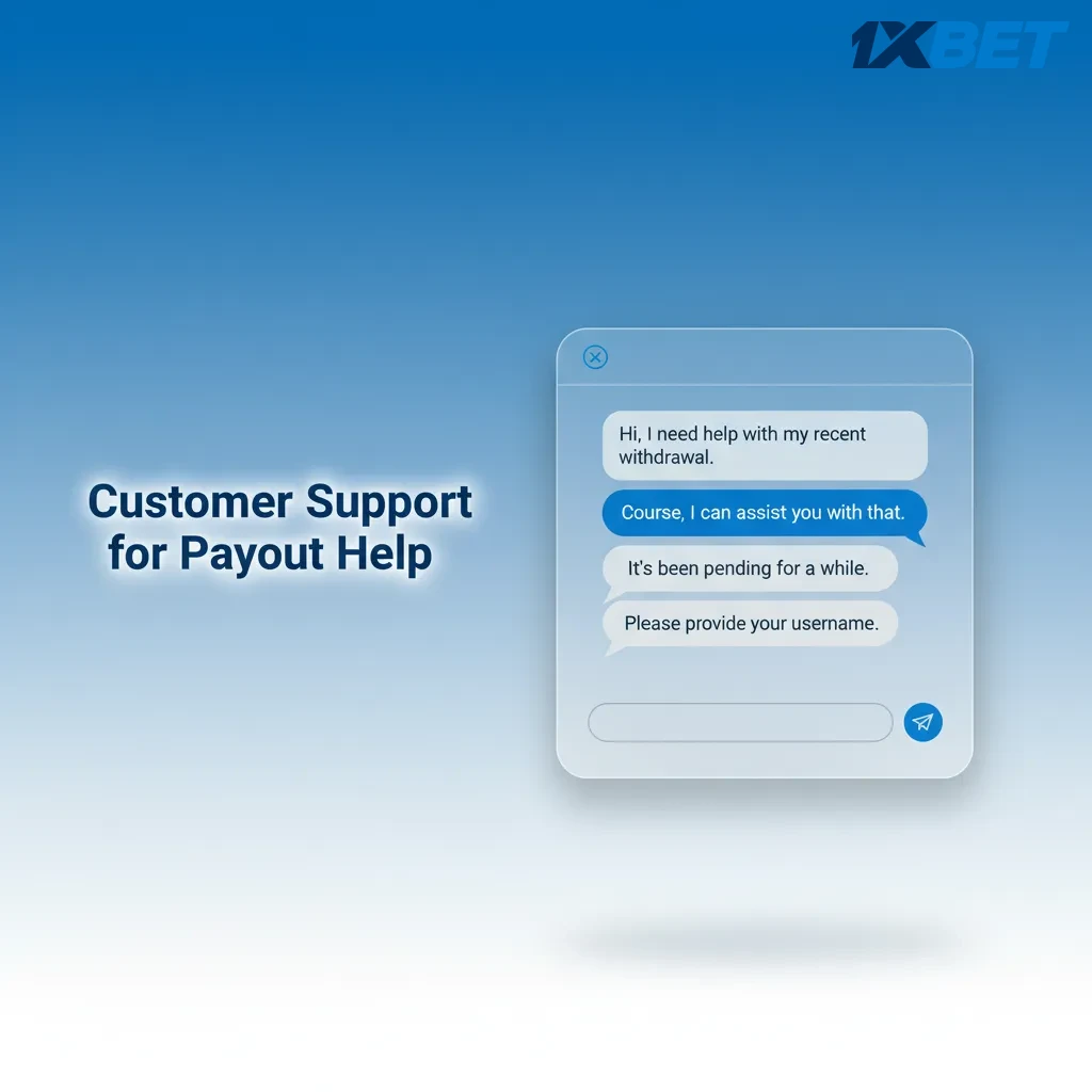 1xBet support for payout/cashout issues with Live Chat, Email, and Help Centre contact options.