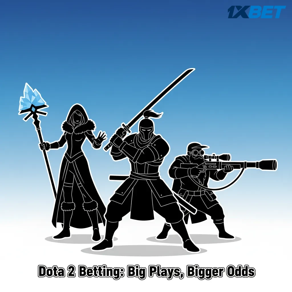 Dota 2 betting graphic showing odds for match winner, map handicaps, and live lines; featuring TI, Riyadh Masters, ESL One.