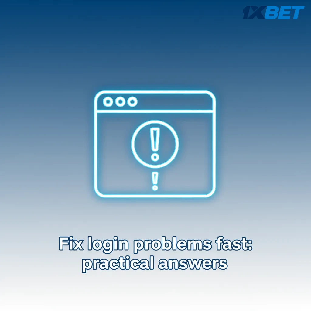 Guide with tips to fix 1xbet login issues: wrong password, missing reset code, 2FA, blocked account, site/app not loading.