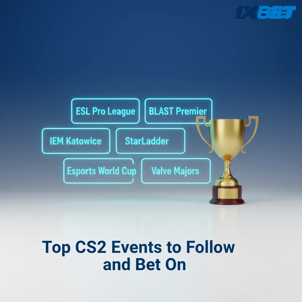 Top CS2 events for betting: ESL Pro League, BLAST Premier, IEM Katowice, IEM Cologne, EWC, Majors, Pinnacle/CCT.