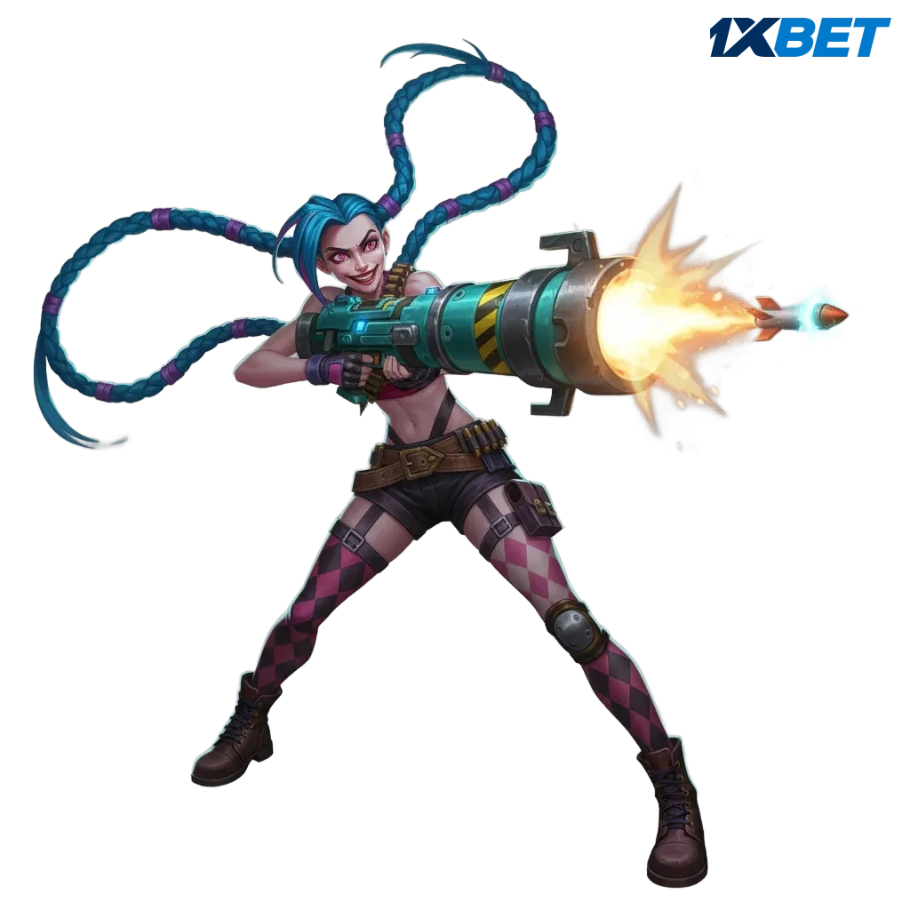 1xbet League of Legends betting banner for Tanzania featuring 300% first deposit bonus and desktop/mobile app.